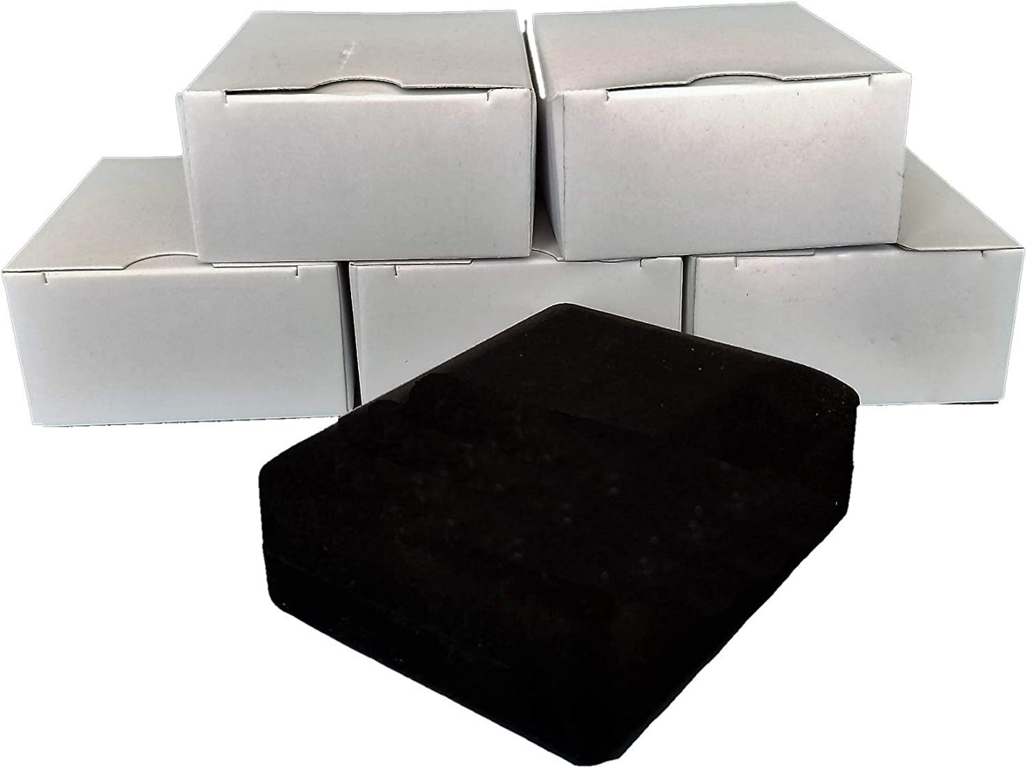 3 Qty - Premium Flocked Velour Jewelry Box - For Rings / Bracelets / Watches / Bangles / Earrings