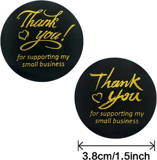 N’icePackaging – 500 Qty – 1.5 inch Thank You for Supporting My Small Business Stickers – Self-Adhesive – for Decoration/Sales/Branding/Envelopes