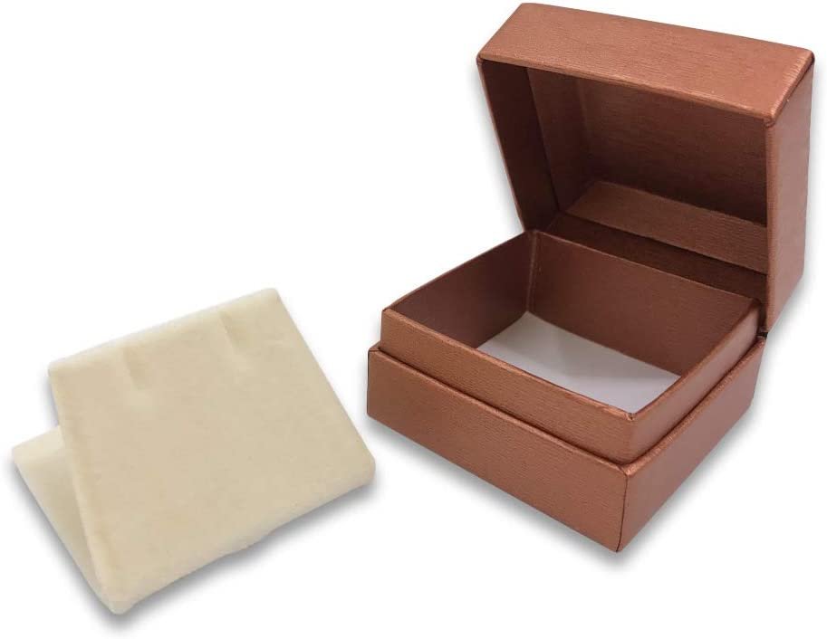 N'icePackaging - 3 Qty - Pre-Wrapped Paper Jewelry Gift Box with Pre-Folded Bow-Tie Sleeve and Velvet Insert (Copper OR Silver)