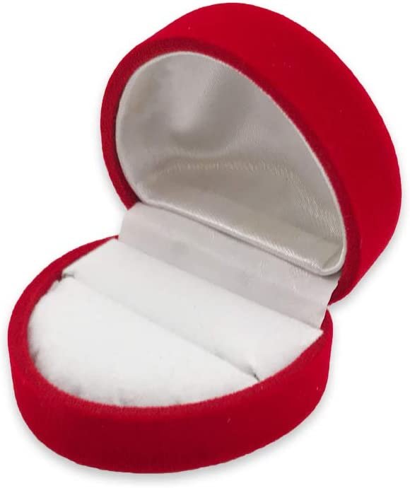 N'icePackaging - 1 Qty - Premium Flocked Velour Jewelry Box - For Rings / Bracelets / Bangles / Earrings / Watches