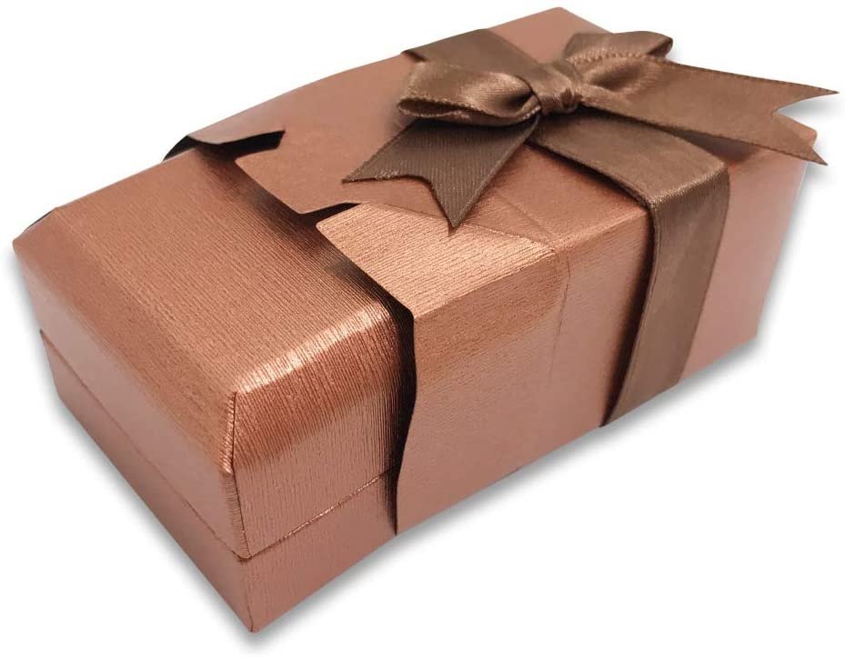 N'icePackaging - 1 Qty - Pre-Wrapped Paper Jewelry Gift Box with Pre-Folded Bow-Tie Sleeve and Velvet Insert