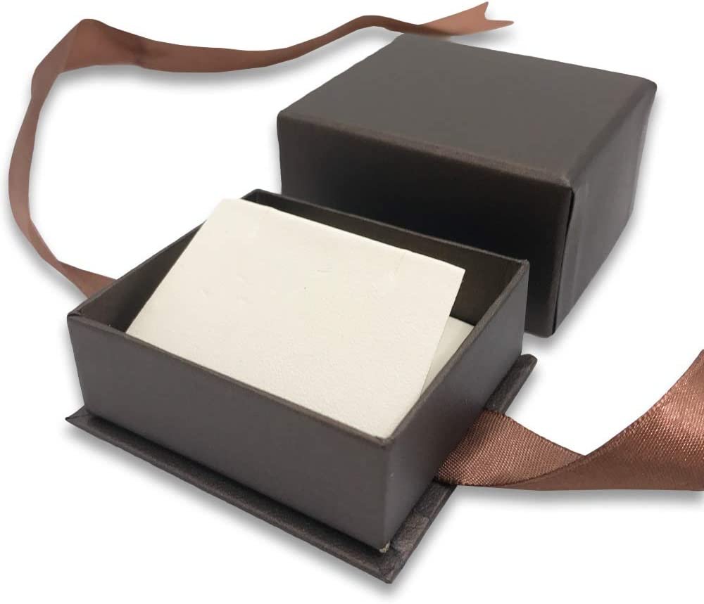 N'icePackaging - 1 Qty Teal-Blue Leatherette Classice Earring Jewelry Gift Box w/ White Velvet Insert