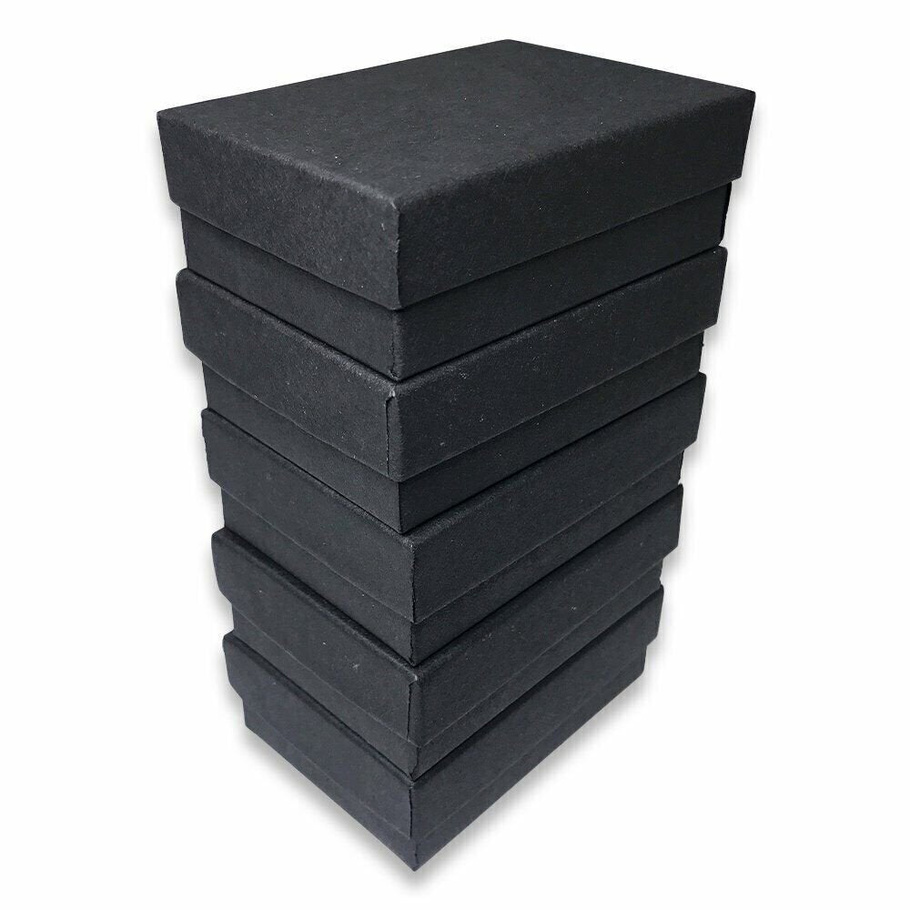 USA-Made Black-Kraft Cotton Filled Gift Boxes