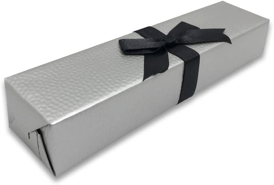 N'icePackaging - 3 Qty - Pre-Wrapped Paper Jewelry Gift Box with Pre-Folded Bow-Tie Sleeve and Velvet Insert (Copper OR Silver)