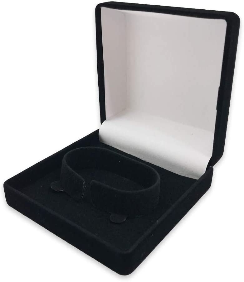 3 Qty - Premium Flocked Velour Jewelry Box - For Rings / Bracelets / Watches / Bangles / Earrings