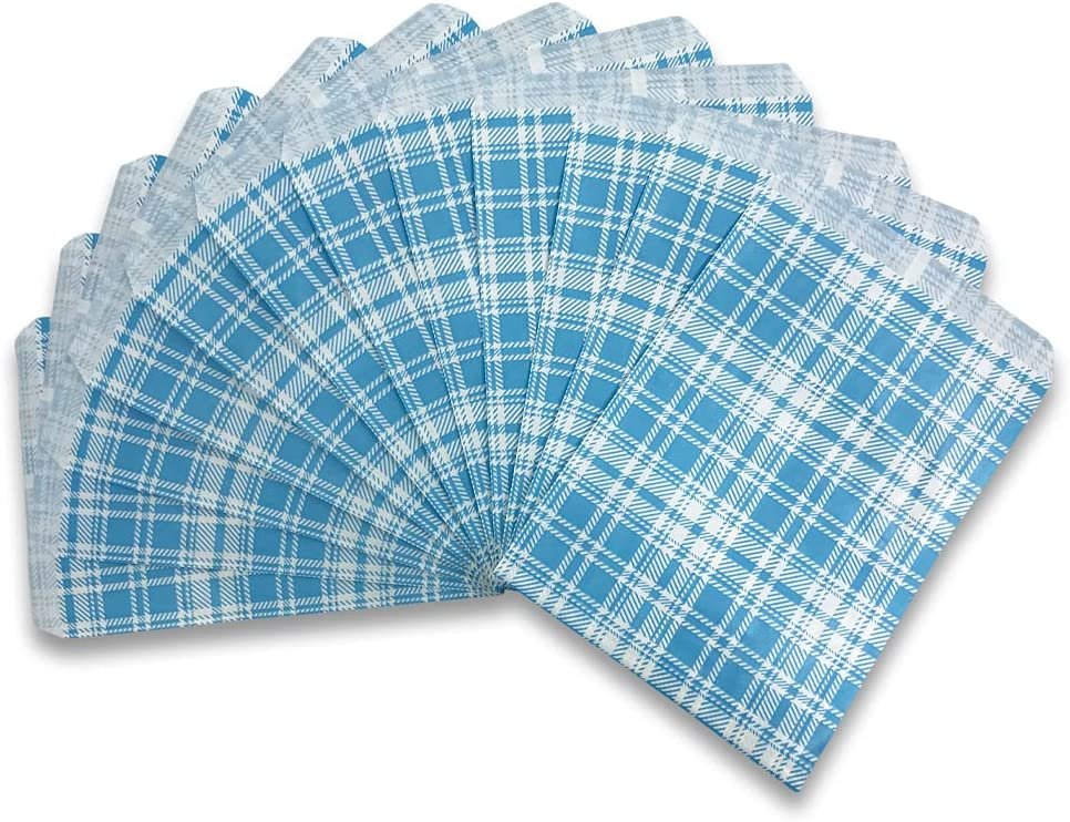 Decorative Mixed Plaid Pattern Flat Paper Gift Bags - Gifts/promotions/treats