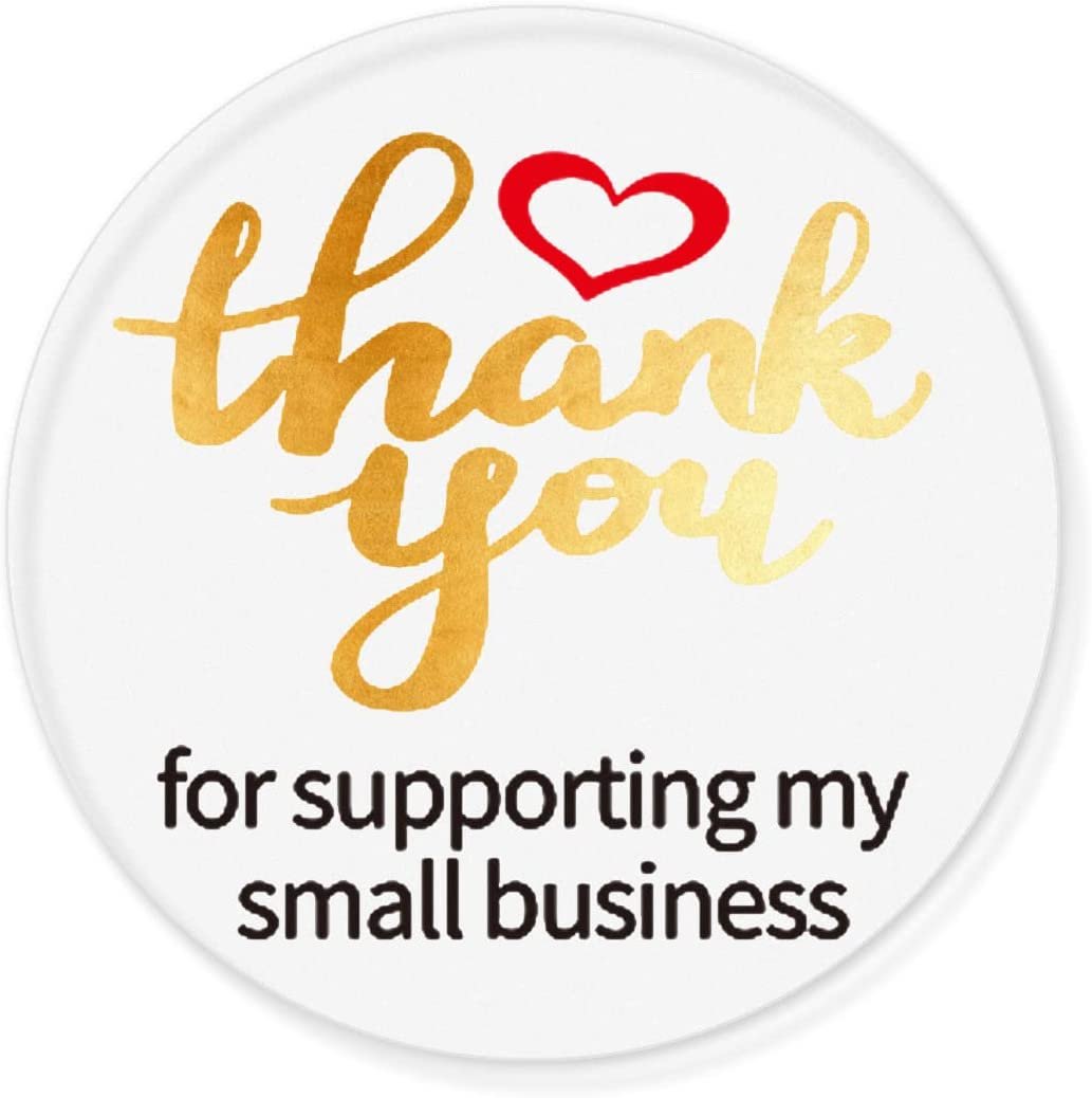 N’icePackaging – 500 Qty – 1 inch Thank You for Supporting My Small Business Stickers – Self-Adhesive – for Decoration/Sales/Branding/Envelopes
