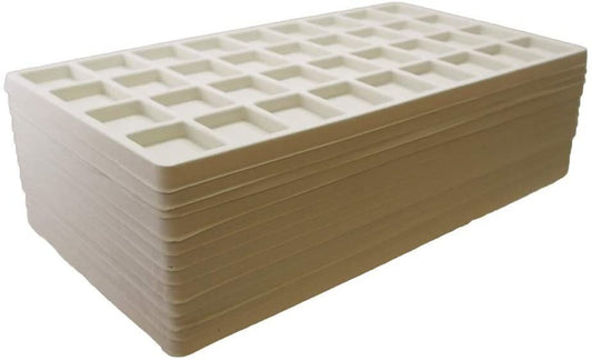 N'icePackaging - 36 Slot (1 1/2" x 1 3/4") Flocked Storage Tray Inserts - for Merchandise Jewelry & Organization - 14 1/8" x 7 5/8" x 1/2"