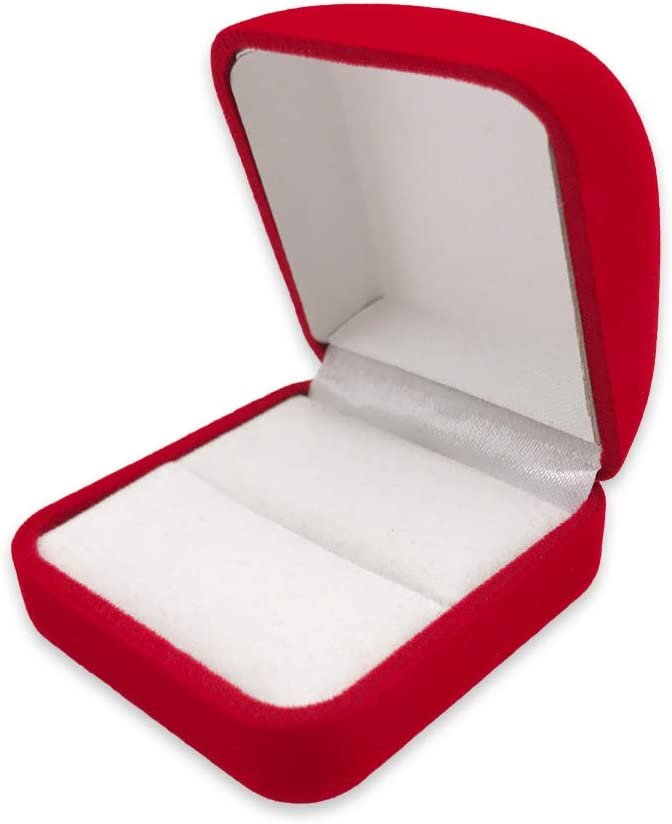 3 Qty - Premium Flocked Velour Jewelry Box - For Rings / Bracelets / Watches / Bangles / Earrings