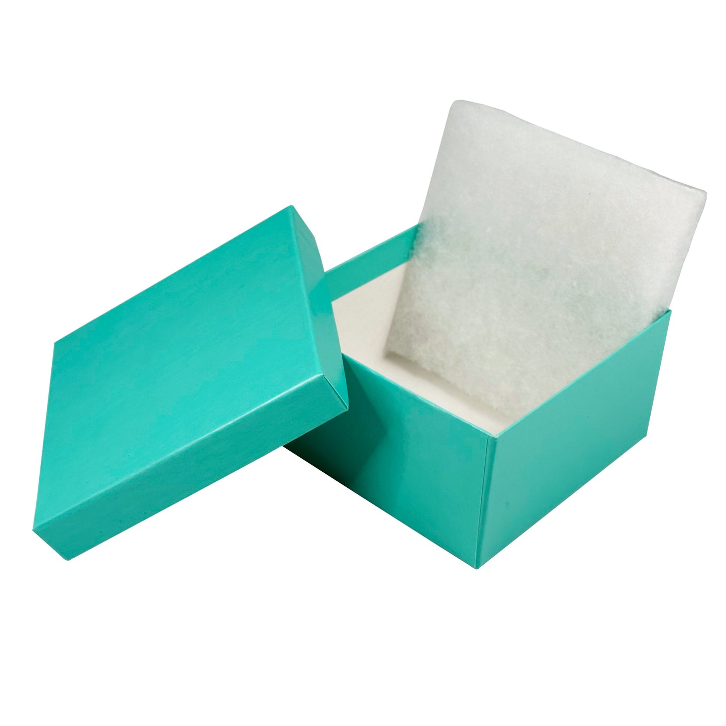 N’icePackaging – Aqua Blue Cotton Filled Gift Boxes - Size 3 1/2" x 3 1/2" x 1 7/8" - USA Made - Holidays/Birthdays/Sales/Storage/Display/Travel (10 Qty)