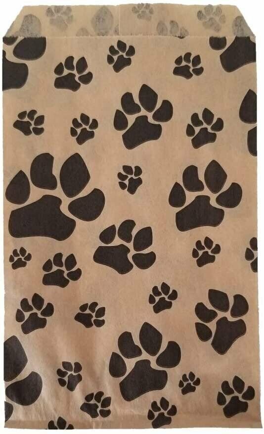 Flat Plain Paper or Patterned Bags for Candy, Cookies and More