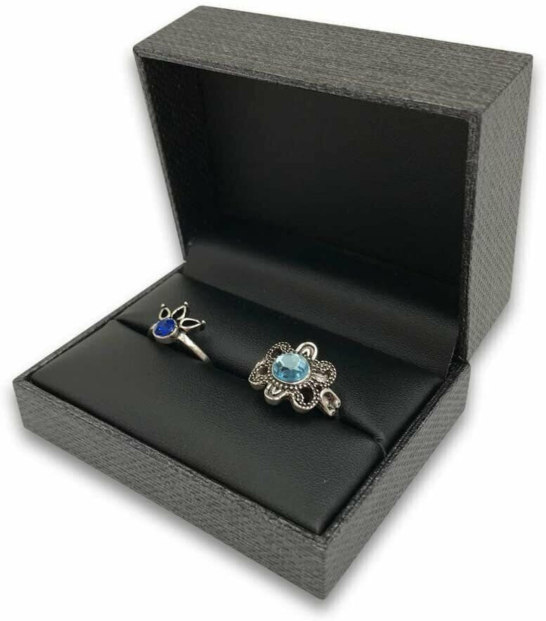 1 Qty - Charcoal Grey Mesh Watch (Pillow) Jewelry Box w/ Black Leatherette...