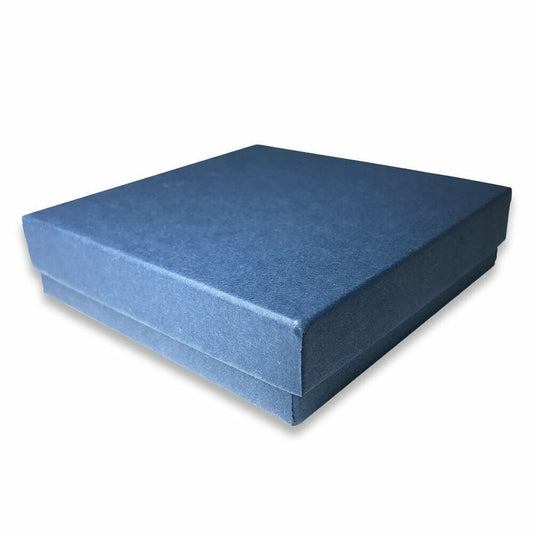 Made in the USA Navy-Blue Kraft Cotton Filled Gift Boxes