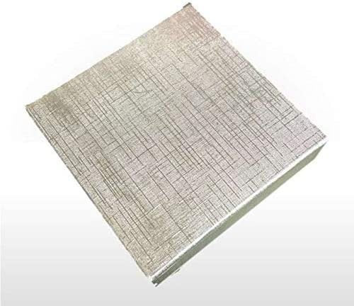 N'icePackaging - 10 Qty Silver Linen Imported Cotton Filled Gift Boxes - 3 1/4" x 2 1/4" x 1"