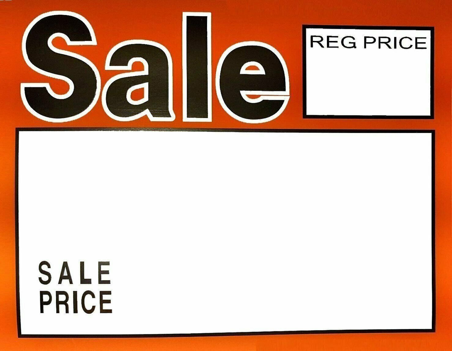 7" x 5.5" Writable Paper Retail Store Price Signs Heavy duty cardstock.