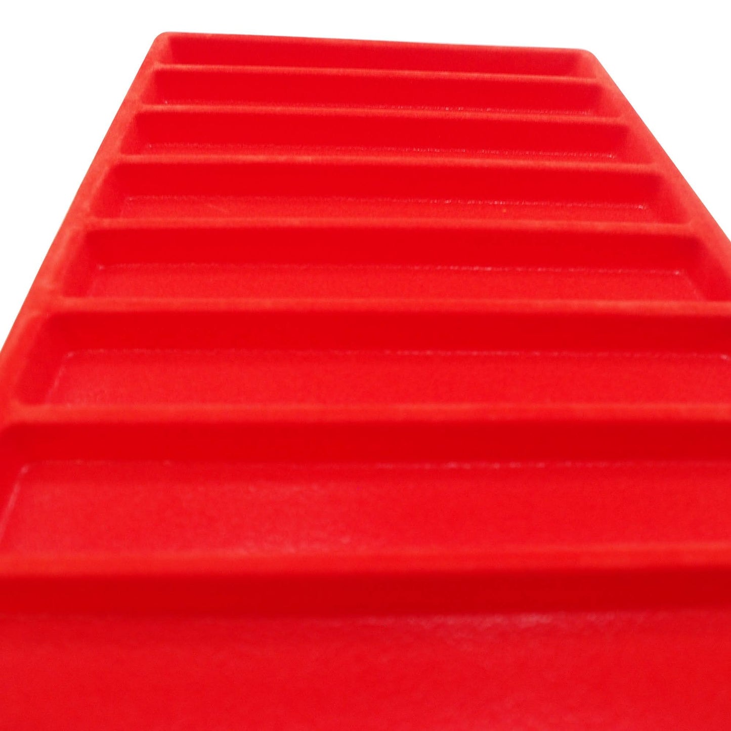 N'icePackaging - 10 Slot (1 3/16" x 6 3/4") Flocked Storage Tray Inserts - for Merchandise Jewelry & Organization