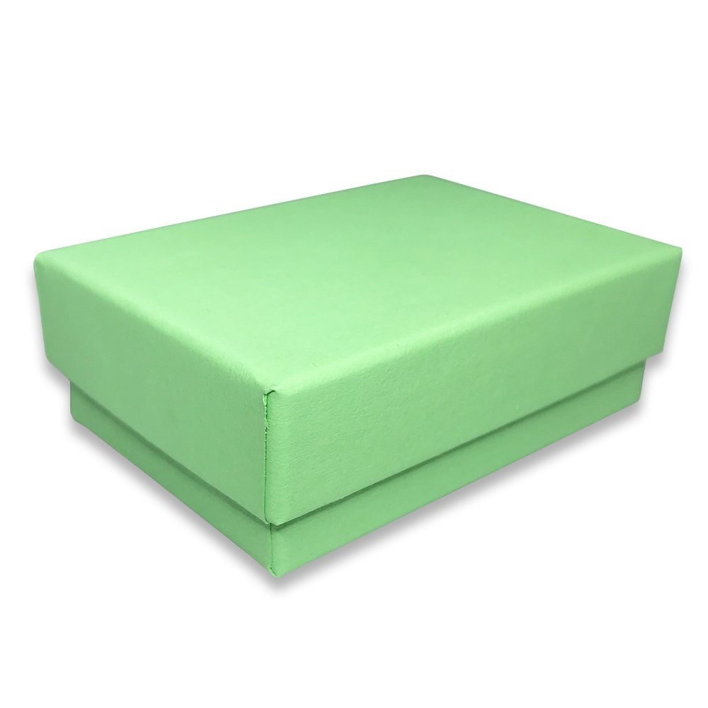N'icePackaging - Light Green-Kraft Cotton Filled Gift Boxes - Size 2 7/16" x 1 5/8" x 13/16" - USA Made - Sales/Gifts/Storage -...