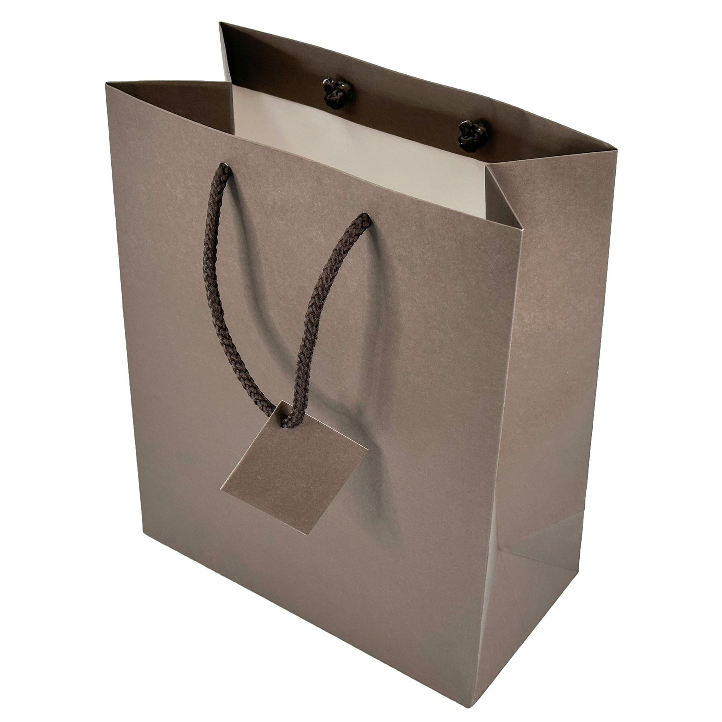 N’icePackaging – 10 Qty – Matte Dark Brown Paper Tote Gift Bags – For Birthdays/Holidays/Parties/Gifts/Sales/Showers/Special Occasions – 4 Sizes