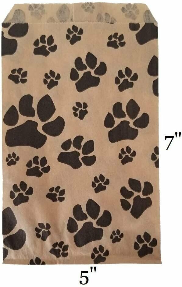 Flat Plain Paper or Patterned Bags for Candy, Cookies and More