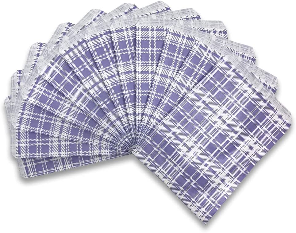 Decorative Mixed Plaid Pattern Flat Paper Gift Bags - Gifts/promotions/treats