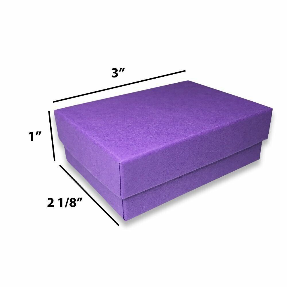 Made in the USA Purple Kraft Cotton Filled Boxes