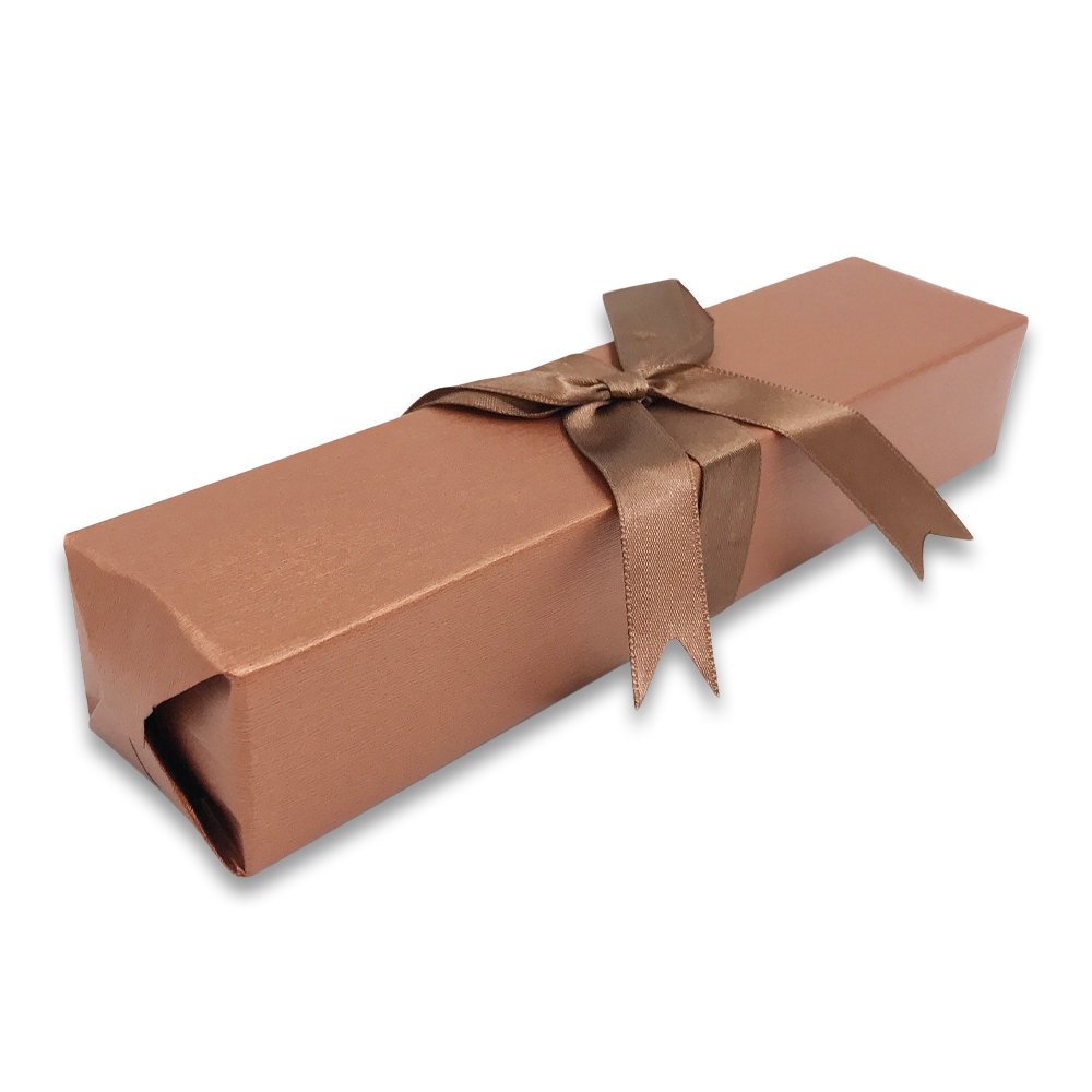 N'icePackaging - 3 Qty - Pre-Wrapped Paper Jewelry Gift Box with Pre-Folded Bow-Tie Sleeve and Velvet Insert (Copper OR Silver)