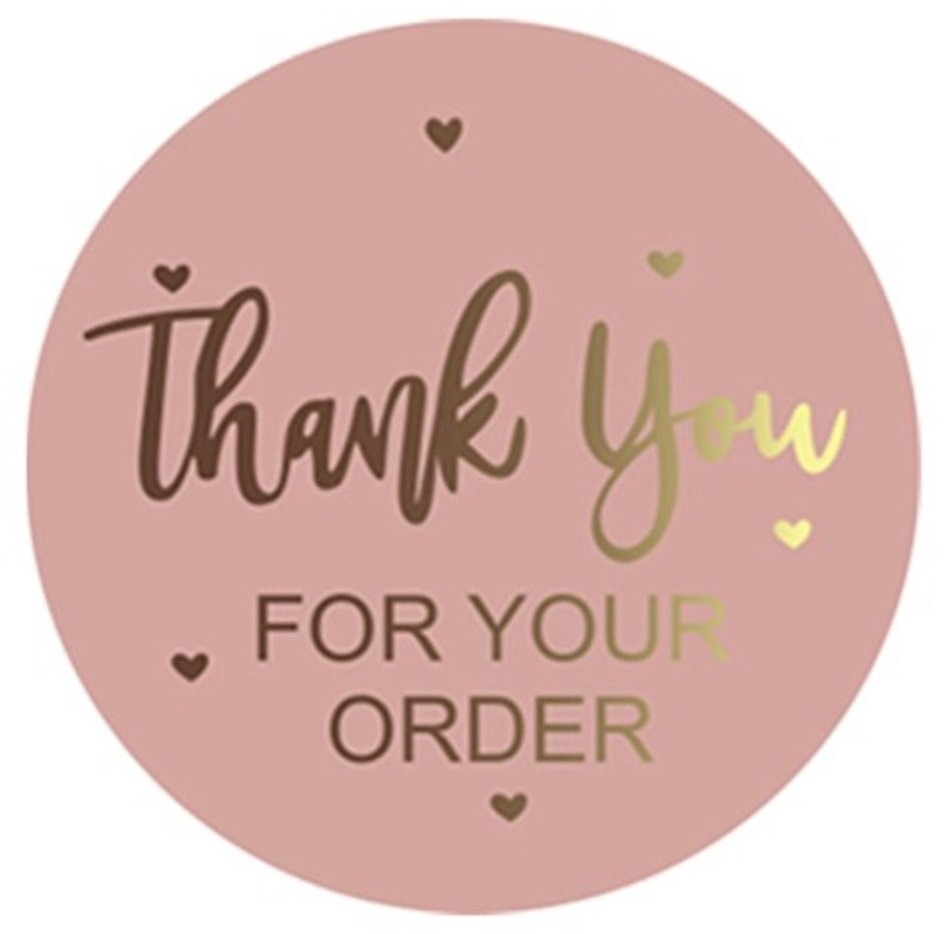 N’icePackaging – 500 Qty – 1 inch - Thank You for Your Order – Self-Adhesive – for Decoration/Sales/Branding/Envelopes