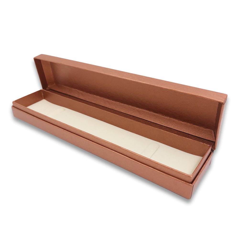N'icePackaging - 3 Qty - Pre-Wrapped Paper Jewelry Gift Box with Pre-Folded Bow-Tie Sleeve and Velvet Insert (Copper OR Silver)