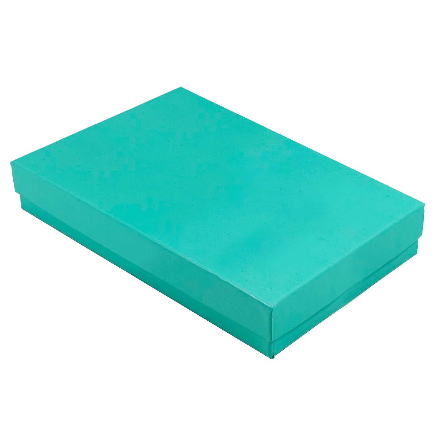 N’icePackaging – 100 Qty - Aqua Blue Cotton Filled Gift Boxes - Size 7" x 5" x 1 1/4" - USA Made - Holidays/Birthdays/Sales/Storage/Display/Travel