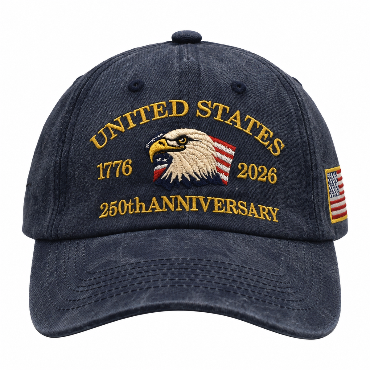 United States 250th Anniversary Embroidered Hat – Bald Eagle 1776–2026