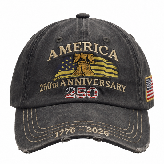 America 250th Anniversary Embroidered Hat – Liberty Bell 1776–2026