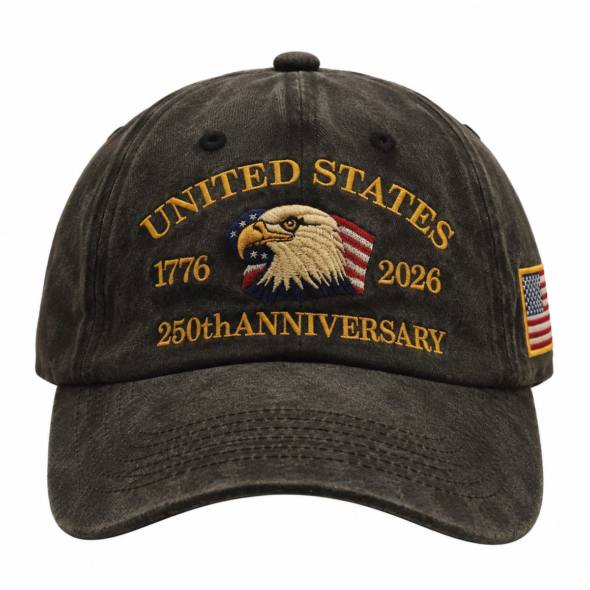 United States 250th Anniversary Embroidered Hat – Bald Eagle 1776–2026