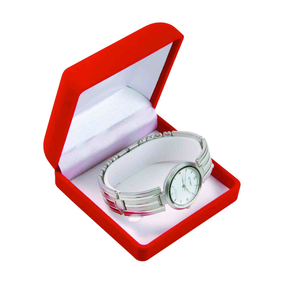 Premium Flocked Velour Jewelry Box - For Rings / Bracelets / Bangles / Earrings / Watches