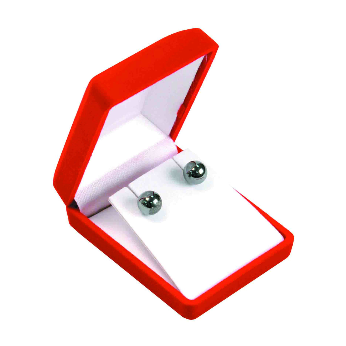 Soft Flocked Red Velour Pendant/Earring Gift Box