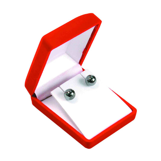 Soft Flocked Red Velour Pendant/Earring Gift Box
