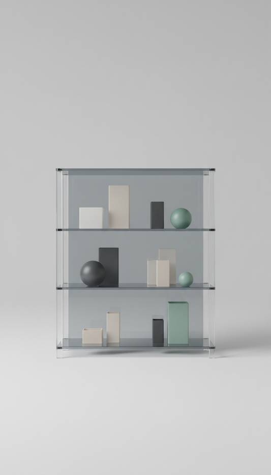 Acrylic Floor-Standing Shelving Unit