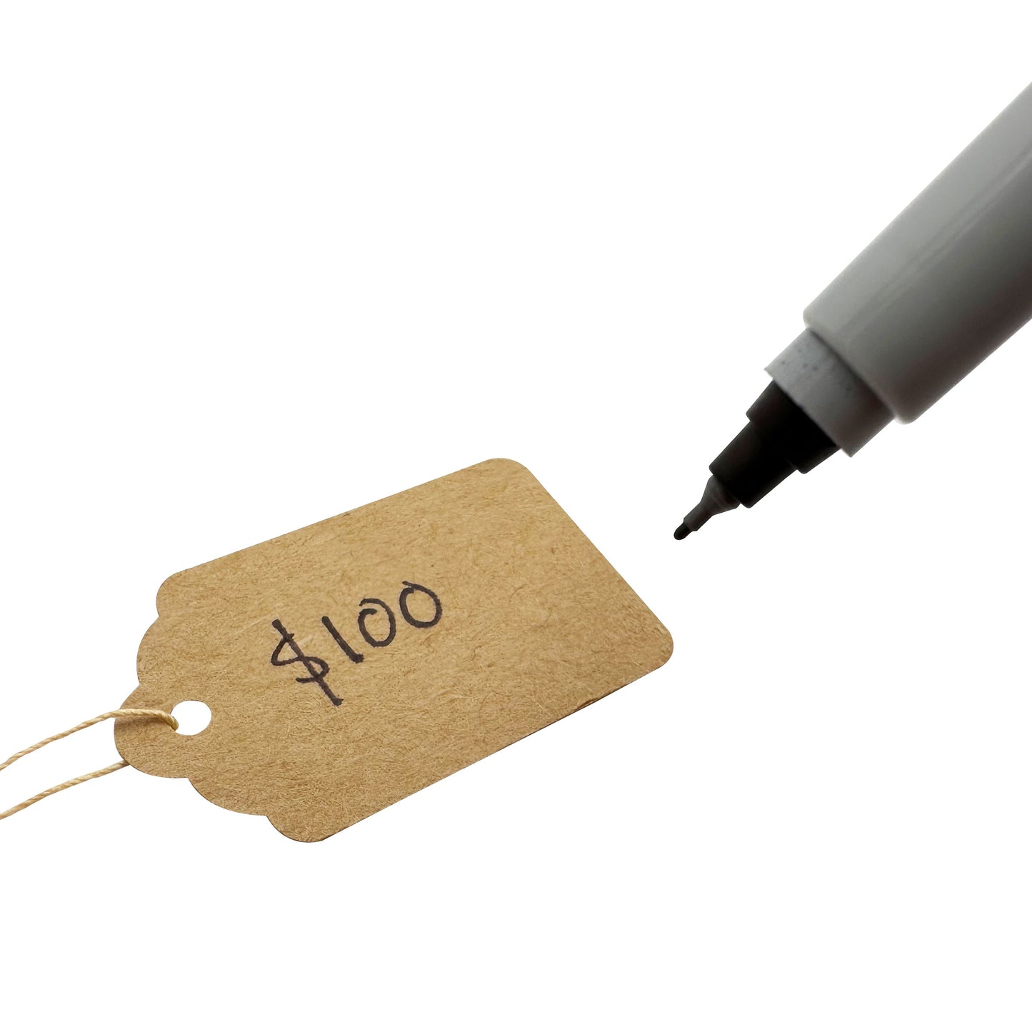 100 Pcs of Paper String Tags, Price Tags, Elegant String Tags Perfect for Gifts, Promotions, Events, or Boutique - 1 3/4" x 1 1/8",...