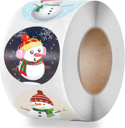 N’icePackaging – 500 Qty – 1 inch – Christmas Themed Holiday Stickers/Sealers – Self-Adhesive – for Decoration/Gifts/Parties/Envelopes/Wrapping/Cards