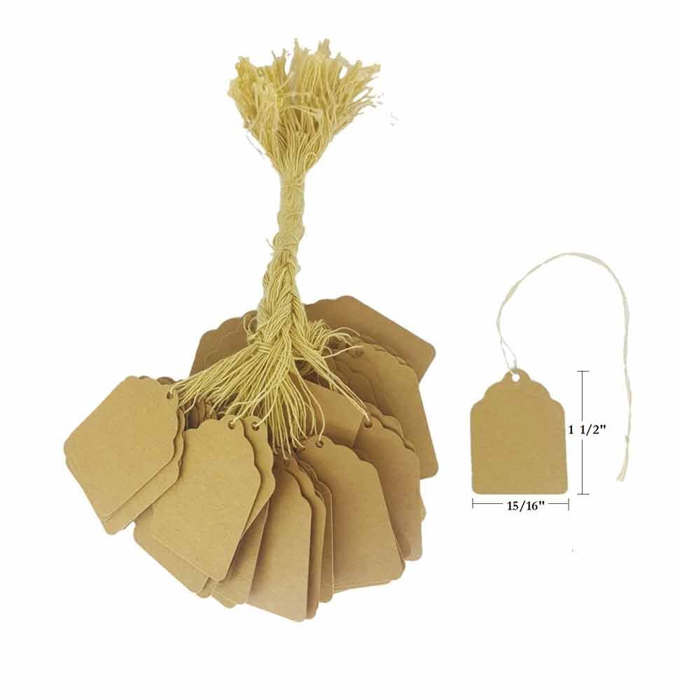 Kraft String Tags - 100pcs/Pack