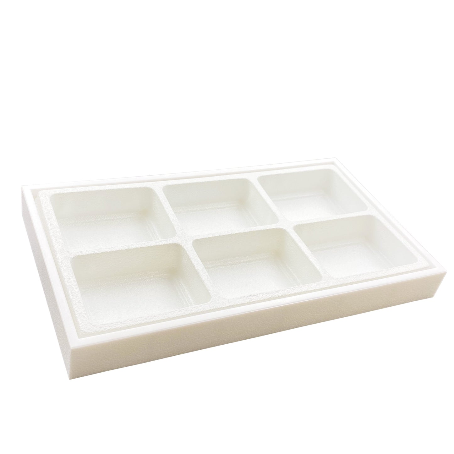 Plastic Storage Display Tray w/ Compartment Sorting Liner - Size 14 3/8" x 8 1/4" x 1 1/2"