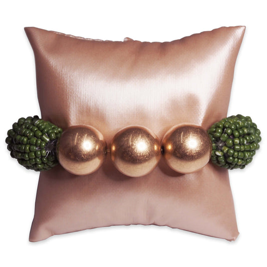 6 Qty - 3" x 3" Faux Leather Steel-Rose Pink Watch/Bangle Pillow Display