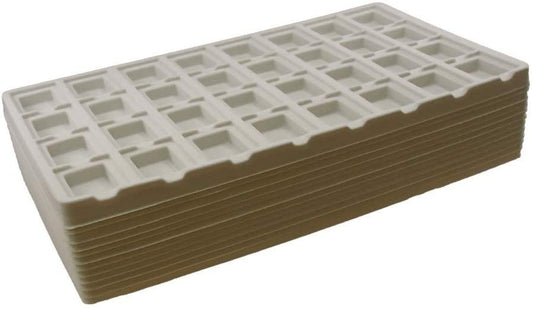 N'icePackaging - 32 Earring-Slots  (1 1/2" x 1 3/4") Flocked Storage Tray Inserts - for Merchandise Jewelry & Organization - 14 1/8" x 7 5/8" x 1/2"