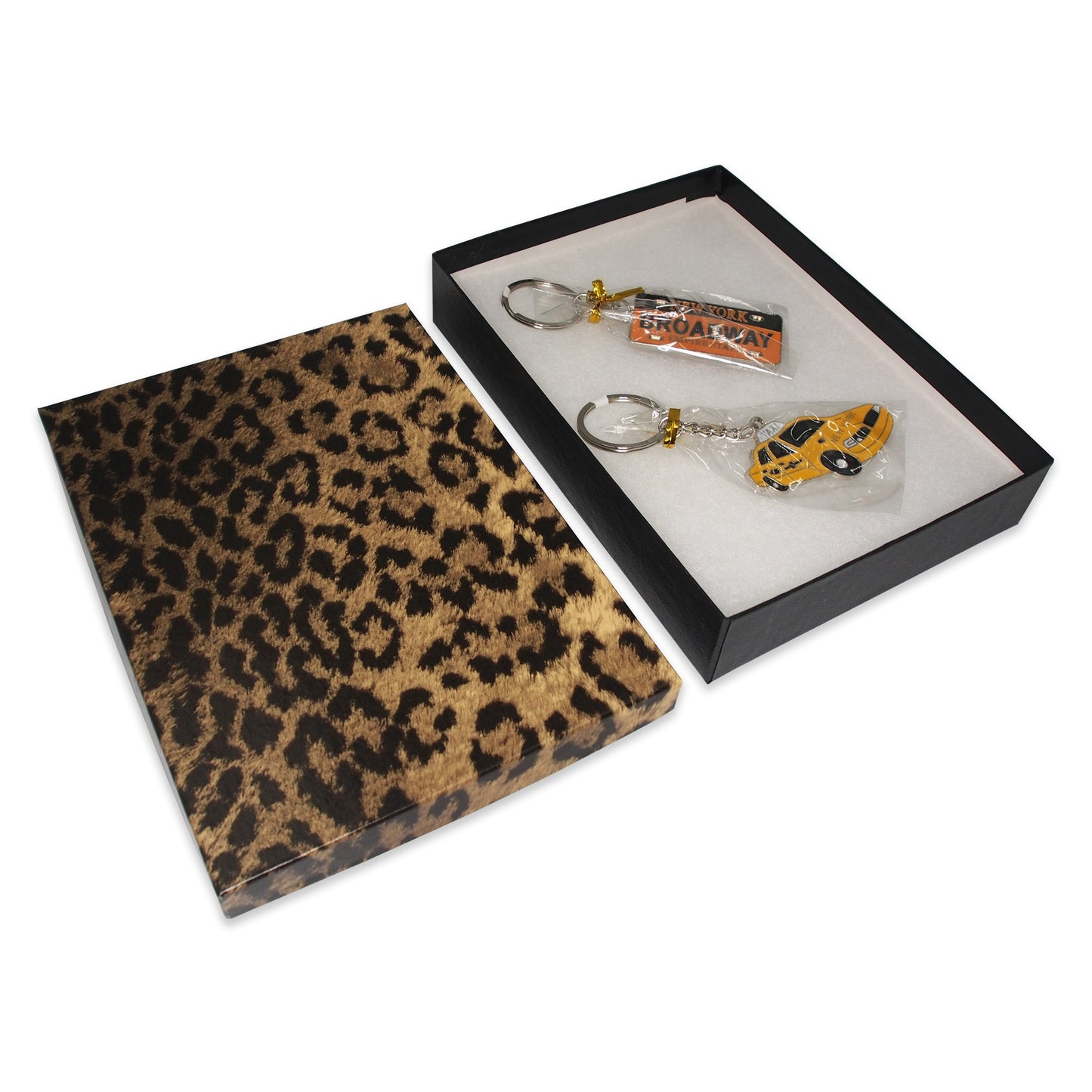 Leopard Pattern Cotton Filled Gift Boxes - 7 1/8" x 5 1/8" x 1 1/8"