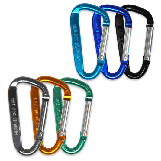 Multi-Pack - Aluminum Carabiner Keychain Set Durable – Self-Closing