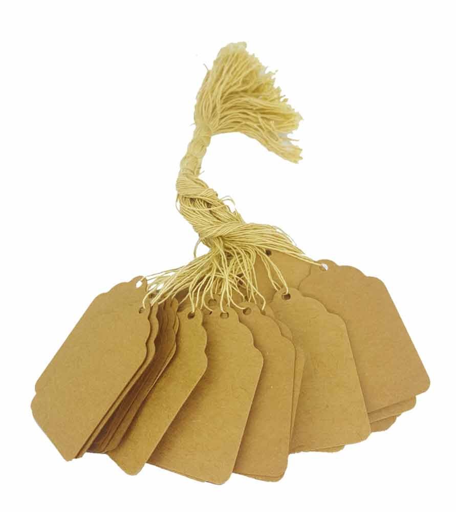 Kraft String Tags - 100pcs/Pack