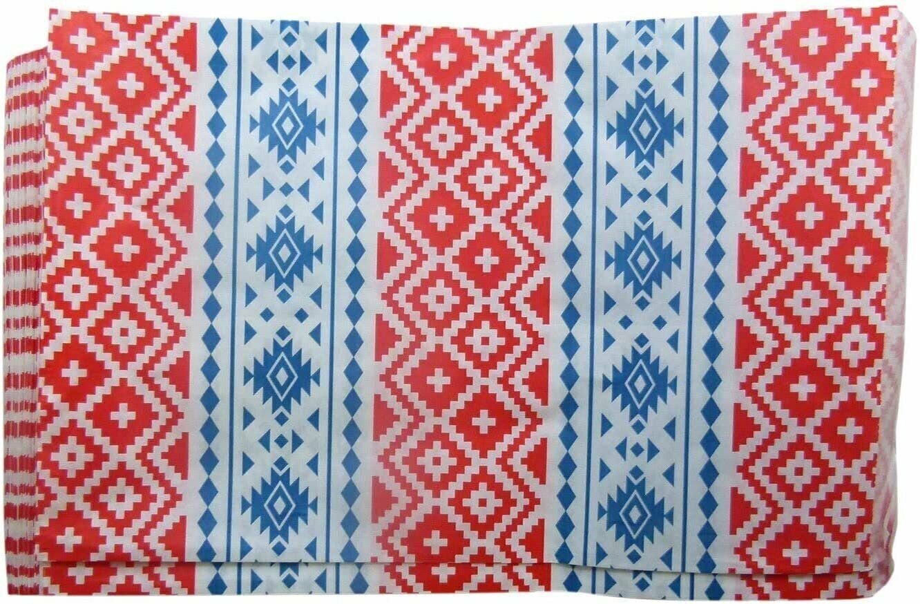 Tribal Pattern on White Bags, Decorative Flat Paper Gift Bags