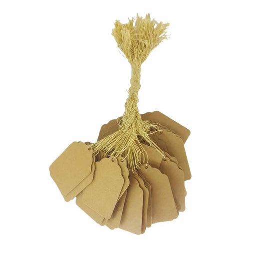 Kraft String Tags - 100pcs/Pack