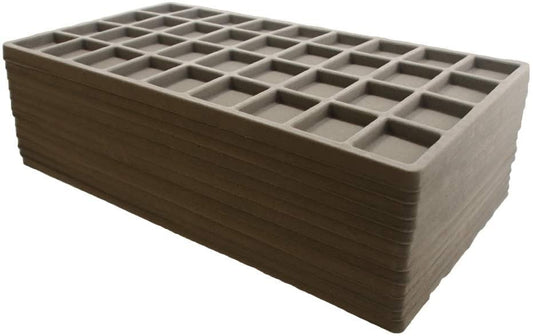 N'icePackaging - 36 Slot (1 1/2" x 1 3/4") Flocked Storage Tray Inserts - for Merchandise Jewelry & Organization - 14 1/8" x 7 5/8" x 1/2"