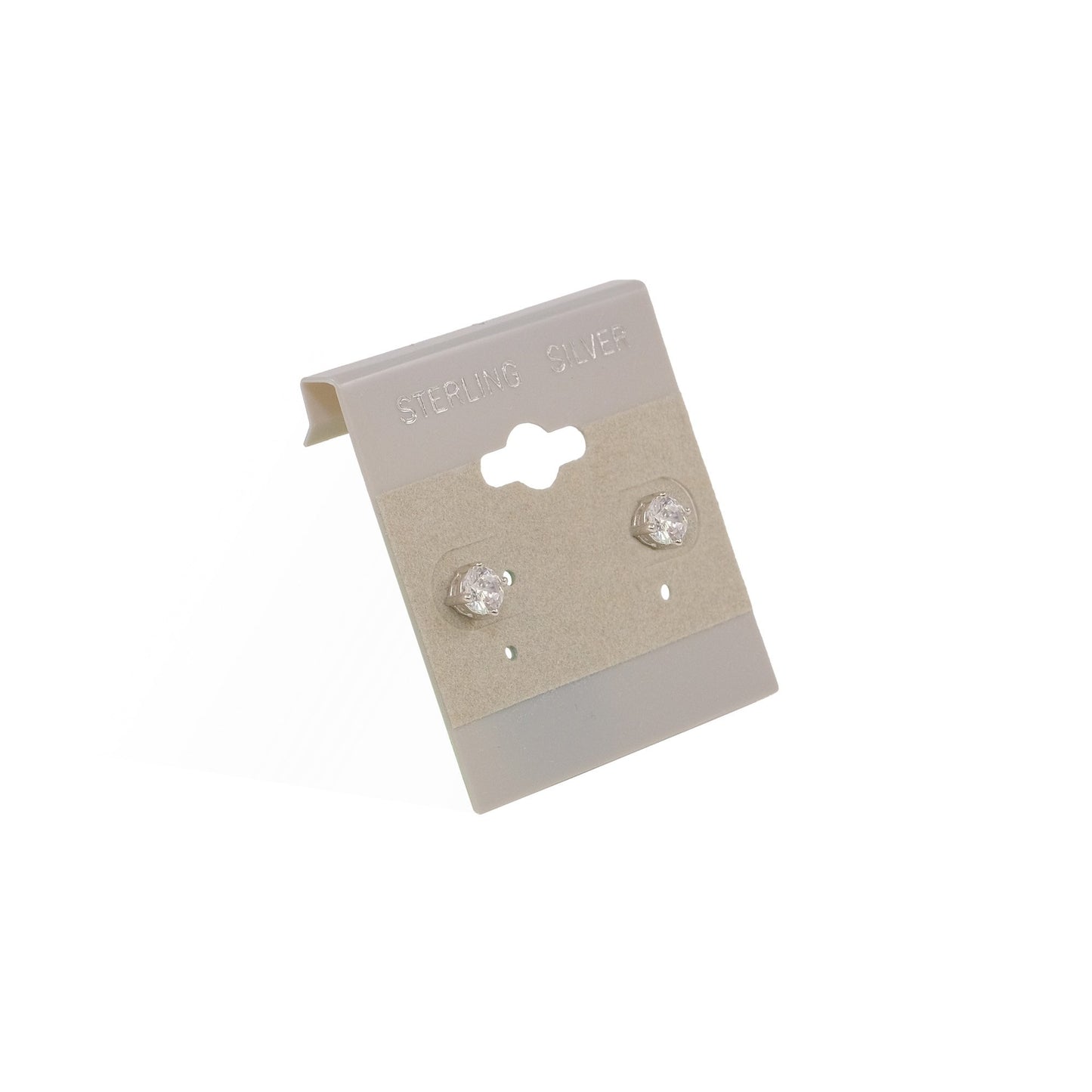 Grey Hanging Earring Display Cards with anti-scratch soft center for various earrings.