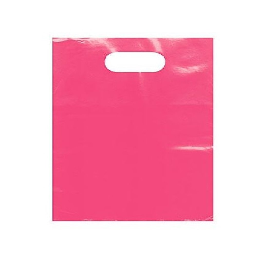 Pink 12" x 15" Patch Handle Bags (100 Bags/Pk)